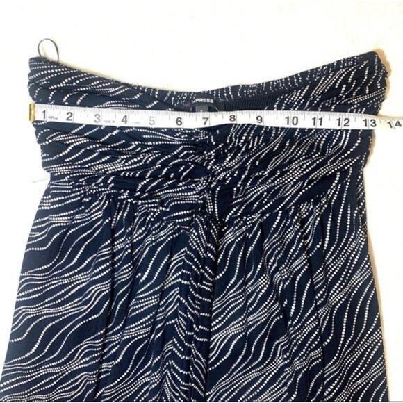 Women’s Express Black Silver Empire Waist Halter Top Cocktail Dress Size Small - Picture 10 of 10